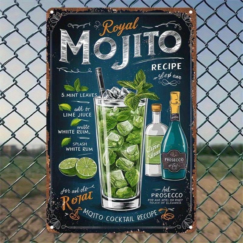 Vintage Beer Metal Sign, New Year Pub Decor Plaque