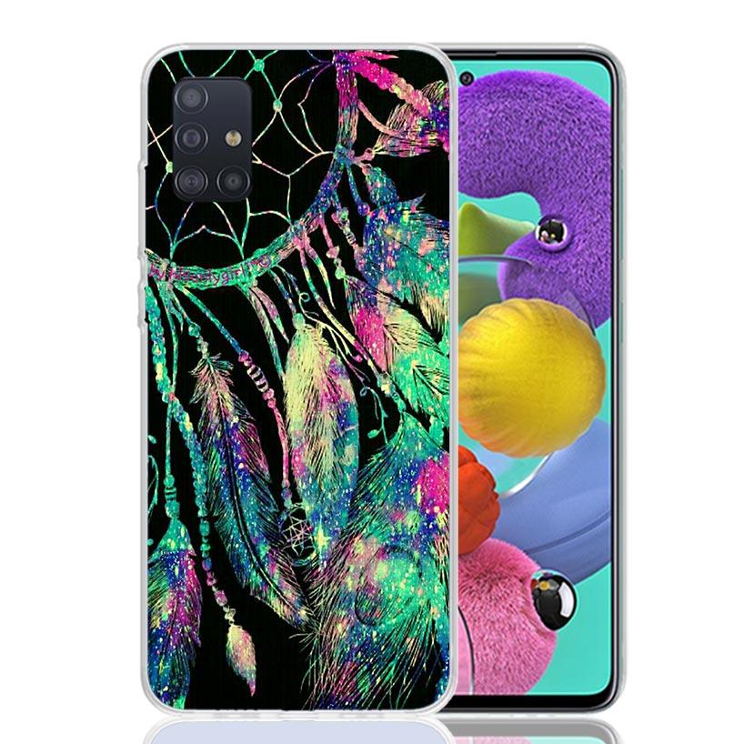 Retro Feather Dreamcatcher Phone Case For Samsung Galaxy A52 A32 A22 A12 A02S A50S A30S A51 A31 AA71 Note 20 Ultra 10 S10 Plus G
