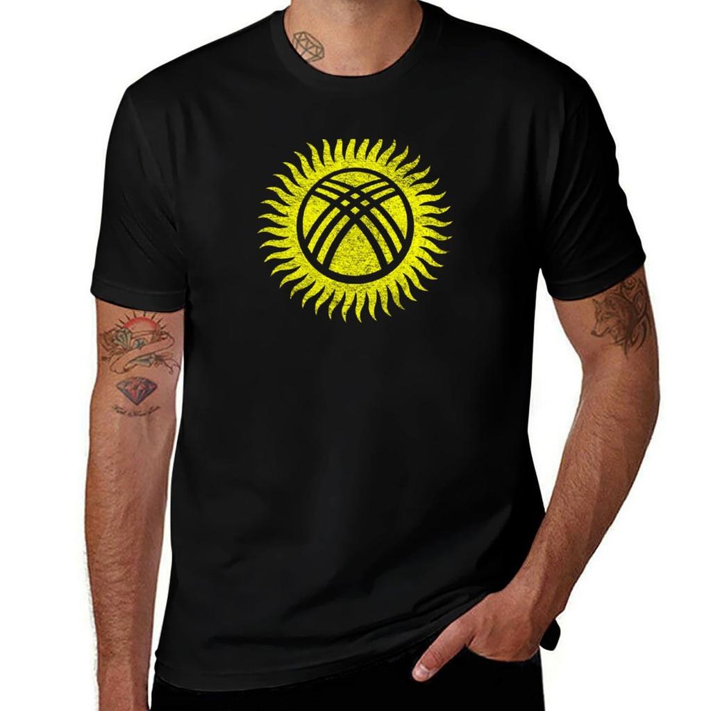 NATIONAL FLAG OF KYRGYZSTAN TShirt No Iron Casual Short Sleeve Top