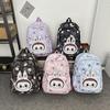 Trendy Large Capacity Anime Cartoon Backpack For Middle School Students Unisex In Pink Purple Black Blue Coffee