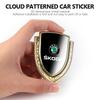 AAABU1 3D Metal Car Side Body Trunk Decoration Emblem Sticker Shield Styling For Skoda Fabia Kamiq Superb Scala Enyaq-iV MK3 VisionS
