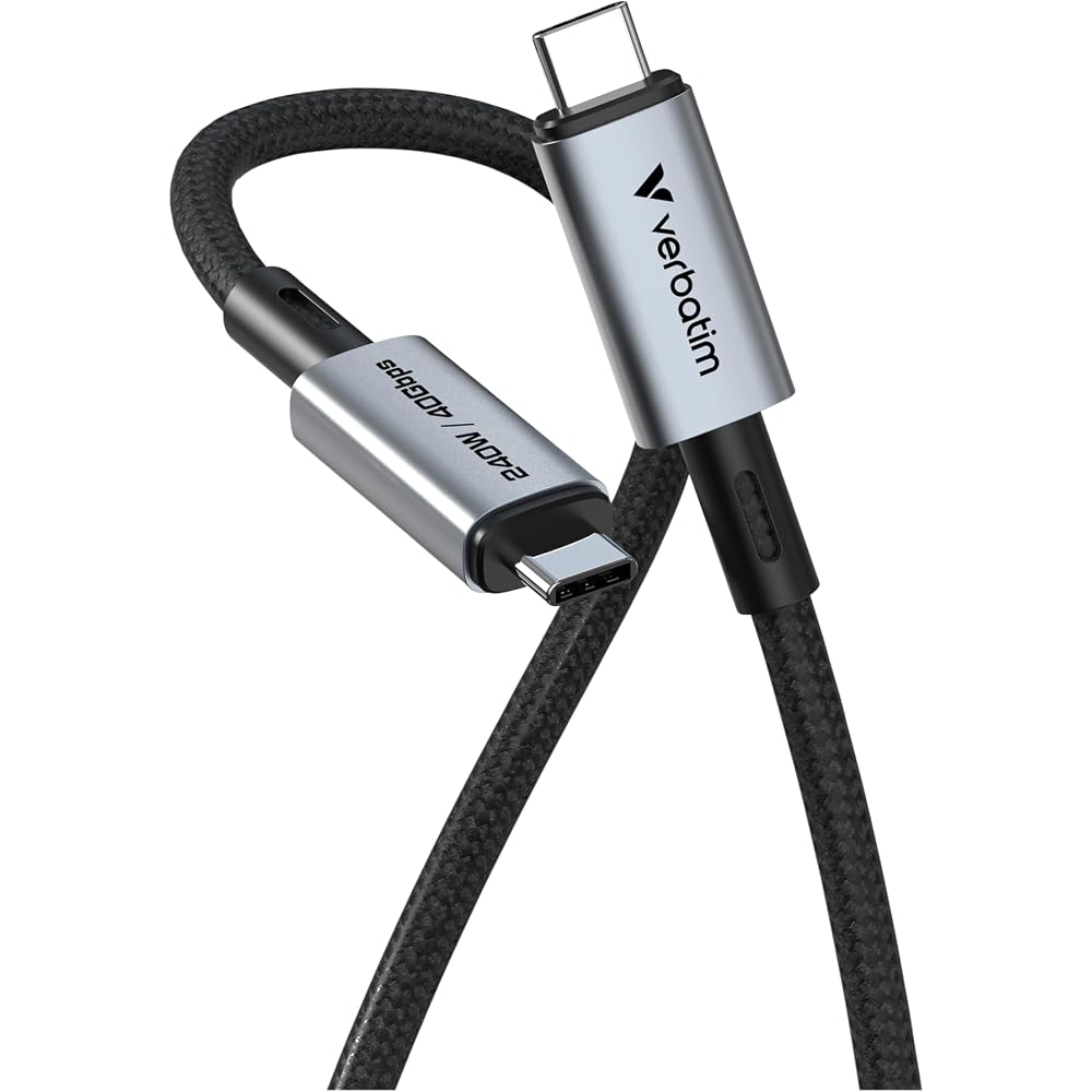 Verbatim Sync & Charging Cable USB-C to USB-C 240W 40Gbps 120cm W129238075 (USB-C 240W 40Gbps 120cm)