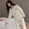 Pajamas Women'S Autumn And Winter Island Fleece Thickened Fleece Coral Fleece Can Be Worn Outside Winter Thin Fleece Cute Cartoon Loungewear