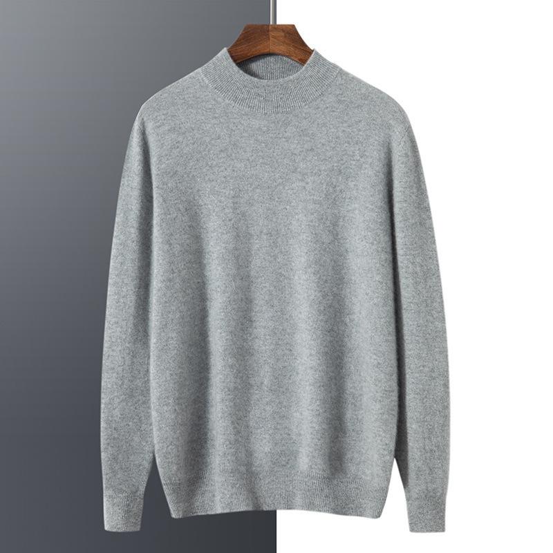 New semi-turtleneck cashmere sweater pullover thickened sweater wool bottomed knitted sweater