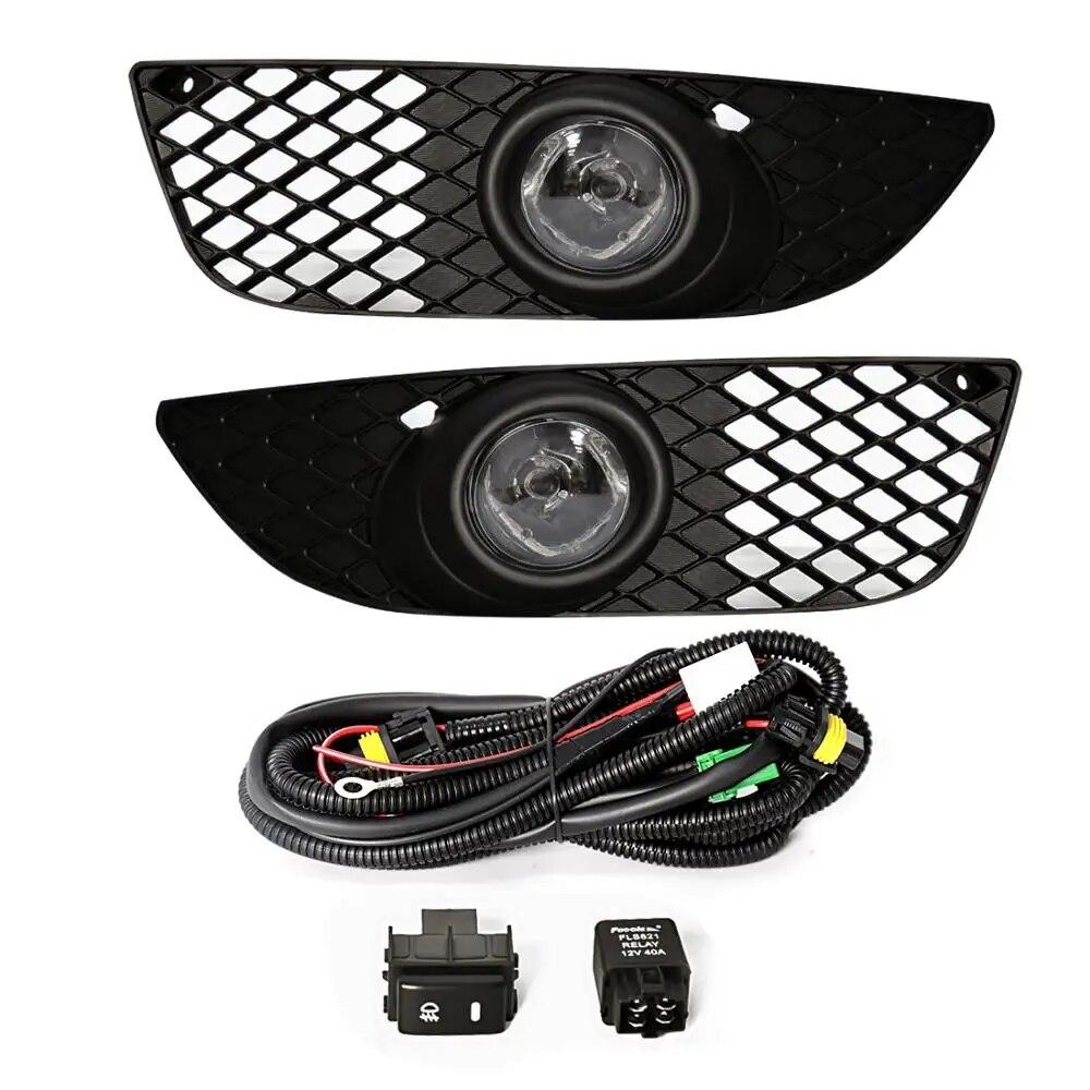 

Противотуманные фары для Mitsubishi Lancer 2008 2009 2010 2011 2012 2013, переключатель жгута проводов противотуманных фар, решетка переднего бампера, супер яркая Whole Set