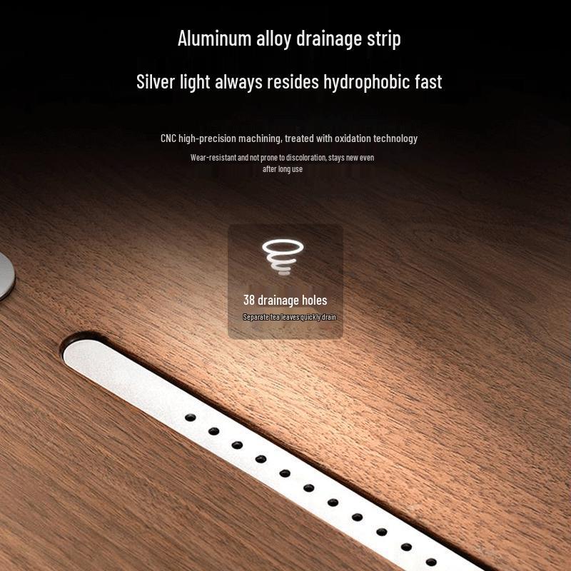 Mingzhan Black Walnut Solid Wood Tea Tray