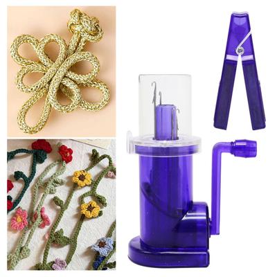 Mașină de tricotat manuală cu manivelă, DIY, manual, împletită frânghie, tricotat război de țesut, bobină, tricotat manual, brățară țesut, instrumente