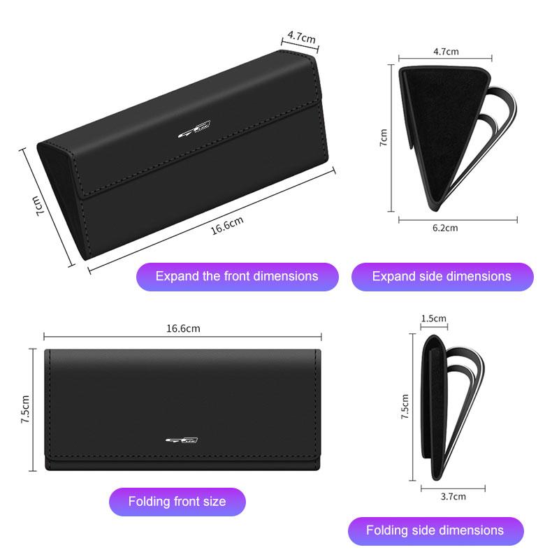 BBDS7 Leather Car Glasses Case Portable for KIA Ceed Forte Cerato K3 GTLine Seltos Sportage Sorento Visor Sunglasses Box Accessories