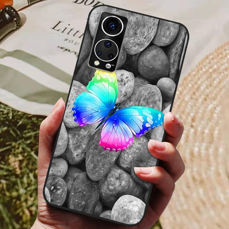 For ZTE Axon 30 5G Case Axon30 Cool Painted Silicone TPU Soft Cover for ZTE Axon 30 30S Cases Black Protective Phone Shells