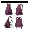 Women's Solid Color Backpack Men's Nylon Backpack Large Capacity Student Schoolbag