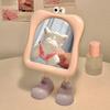 Desk Mirror with Standing Legs Square Frame with Eyes Desktop
