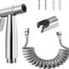 Women's Bidet Sprayer Set: High-Pressure Booster Faucet, Shower Head, and 304 Stainless Steel Toilet Splitter.