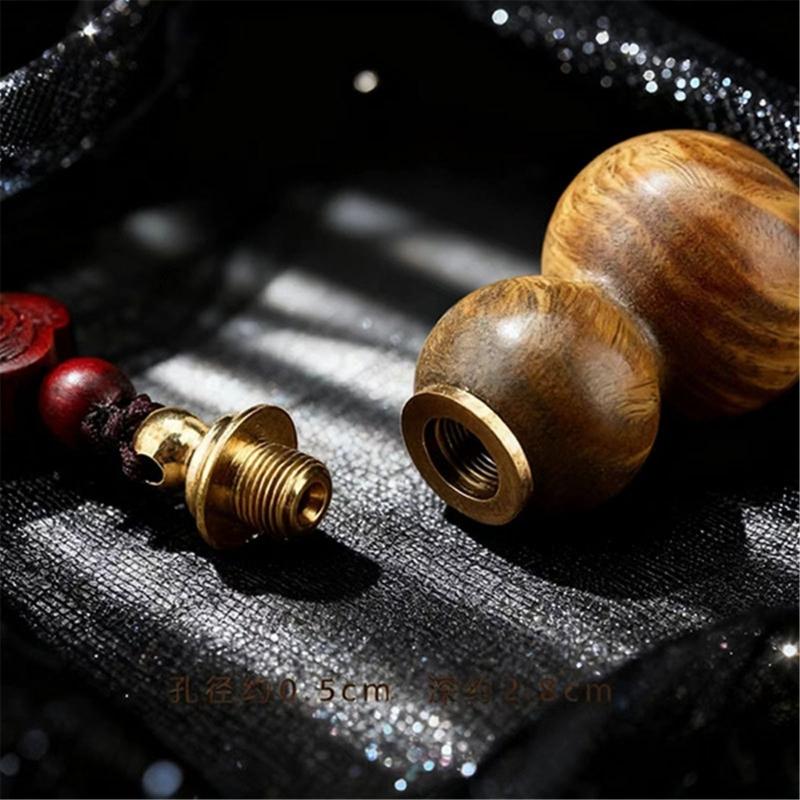 Ethnic Hand Braided Cord Necklace Featuring Openable Wood and Zinc Alloy Pendant for Cultural Fashion Stress Relief