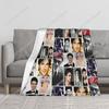 Ian Somerhalder collageThrow Blanket Soft Flannel All-Season Blanket for Bed Sofa Camping Christmas Birthday Custom Blankets