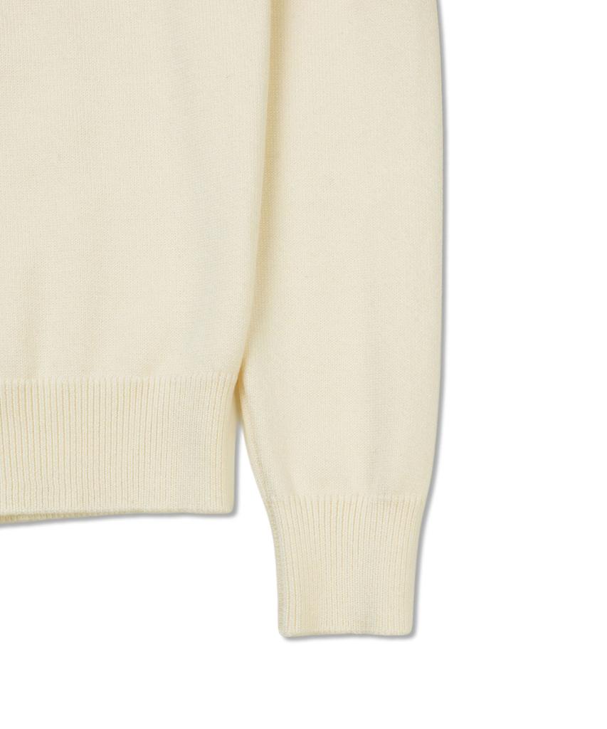 Michikoleondeonkosino Basic V-Neck Wool Knit Ivory