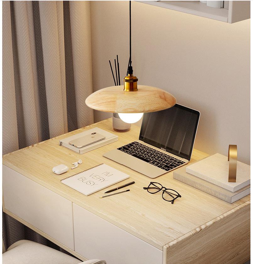 Nordic Retro Solid Wood Chandelier: Homestay, Bedroom, Bedside, Teahouse, Study, Bar Light