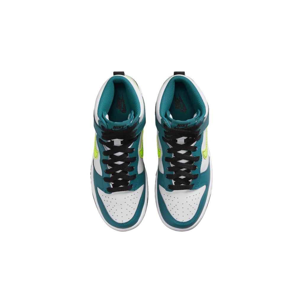 Nike Dunk High GS Bright Spruce Volt Kinder-Sneakers Teal Weiß Schwarz DB2179-109