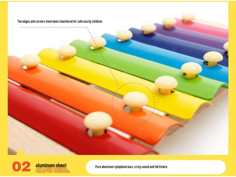 Wooden Xylophone Music Box & Piano Toy for Kids - Early Education & Enlightenment Percussion Instrument