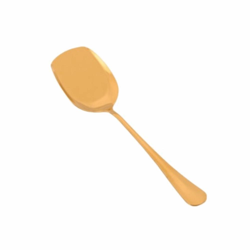 Stainless Steel Serving Shovel Round/Square Head Thicken Buffet Spatula Sturdy Rust Prevention Meal Spoon Restaurant