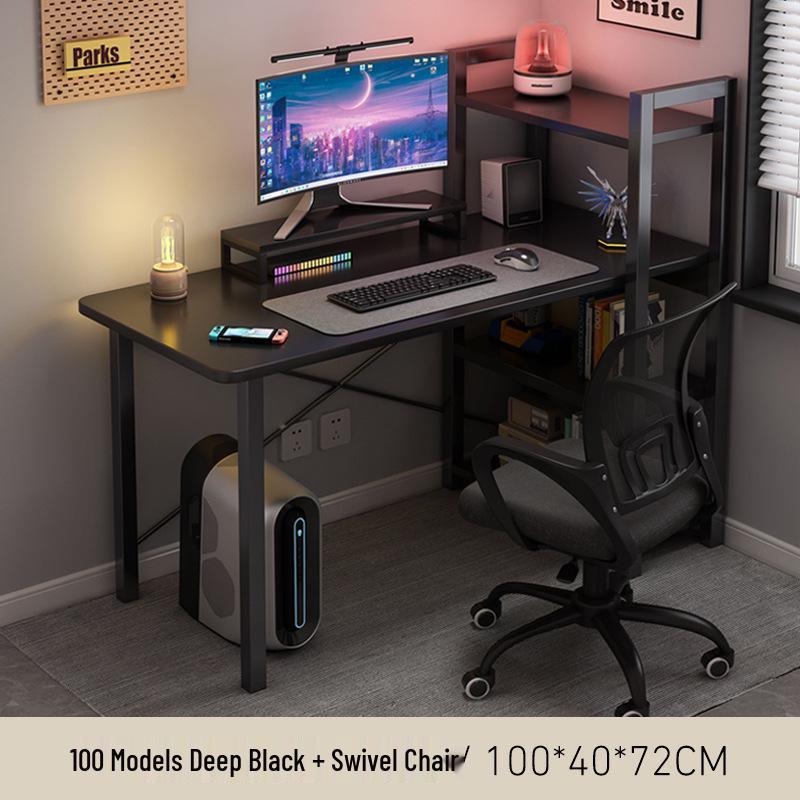 Multifunctional Corner Desk with Bookshelf - Perfect for Home Office or Bedroom