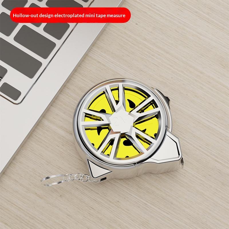 

1Pcs Stainless Steel Keychain Design Household Measuring Tool For Diy Crafting And Sewing 2 Meters Retractable Tape Measure A1