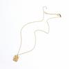 18K Gold-Plated Titanium Steel Pendant, Geometric Round Design, Trendy Style, Similar to Xiaohongshu Necklace.