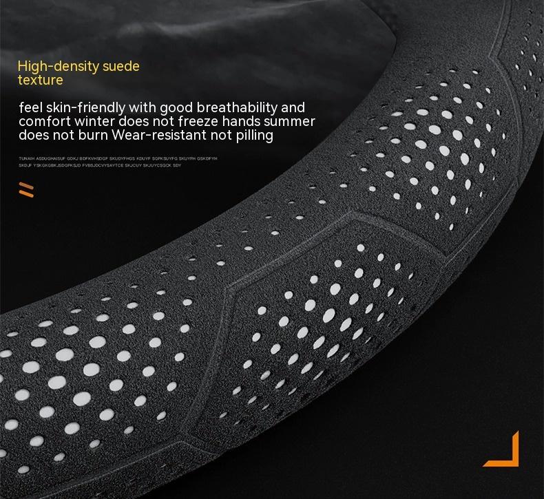 Car Carbon Fiber Leather AntiSlip Steering Wheel Cover Jeep Grand Cherokee Wrangler Renegade Patriot Commander Compass Gladiator