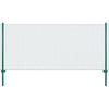 VidaXL Metal Mesh Fence with Posts Fence Panel Protection for Puppies Poultry Garden Backyard 144608