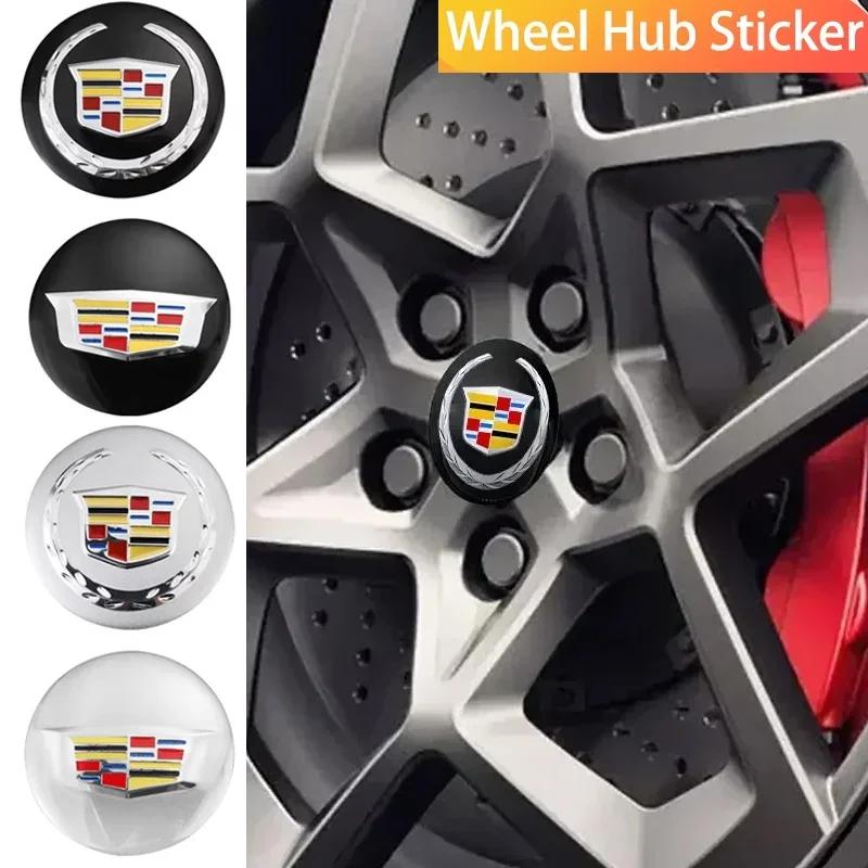 4pcs 56mm Car Wheel Center Hub Cap Rim Emblem Stickers For Cadillac XT5 CTS BLS SLS XTS SRX Escalade Deville Exterior Decor