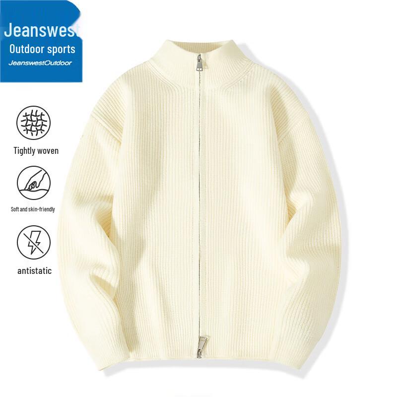

Jeanswest Men s Outdoor Double-Zip Cardigan Sweater 4XL