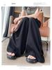 2026 Spring/Autumn Women's High-Waisted Slimming Striped Wide-Leg Floor-Length Pants
