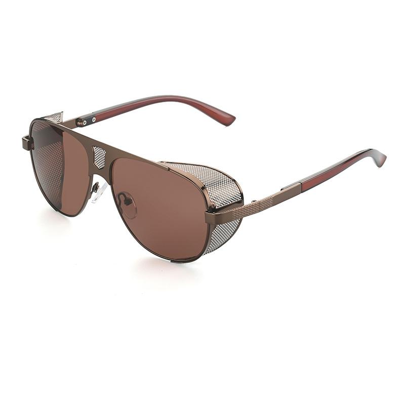 Sunglasses Men'S Retro Steampunk Style Sunglasses Men'S Tide Mesh Glasses