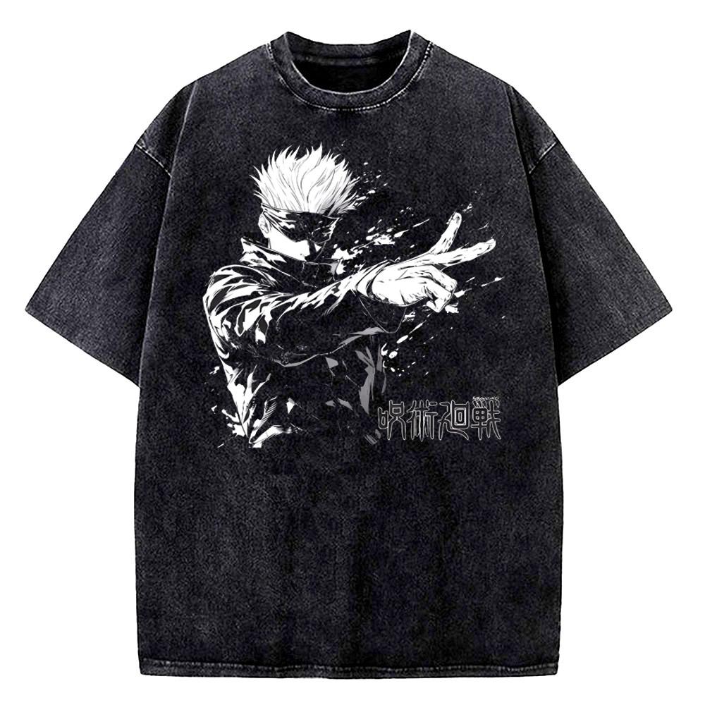 Anime Jujutsu Kaisen Choso Print T-Shirt Herren Damen Y2k T-Shirts Vintage Gewaschene Baumwolle T-Shirt Harajuku Männliches Kurzarm-T-Shirt