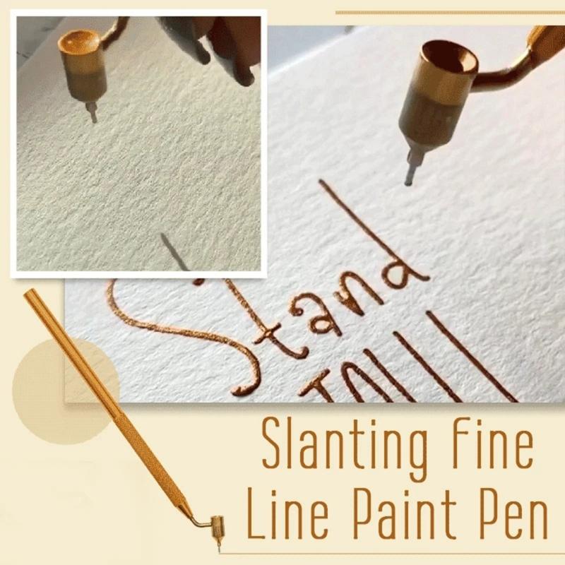 0.5mm/0.7mm Fine Line Painting Pen Precisions Fluid Writer Touch Up Paint Applicator Pen Slanting Tip for Scratch Repair