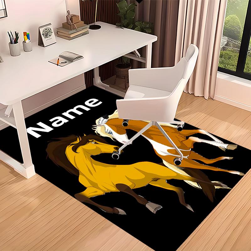 Custom personalization Spirit Riding Free Print Area Rug - Soft, Washable Non-Slip Indoor Mat,Living Room,Home&Office Decorative Rug