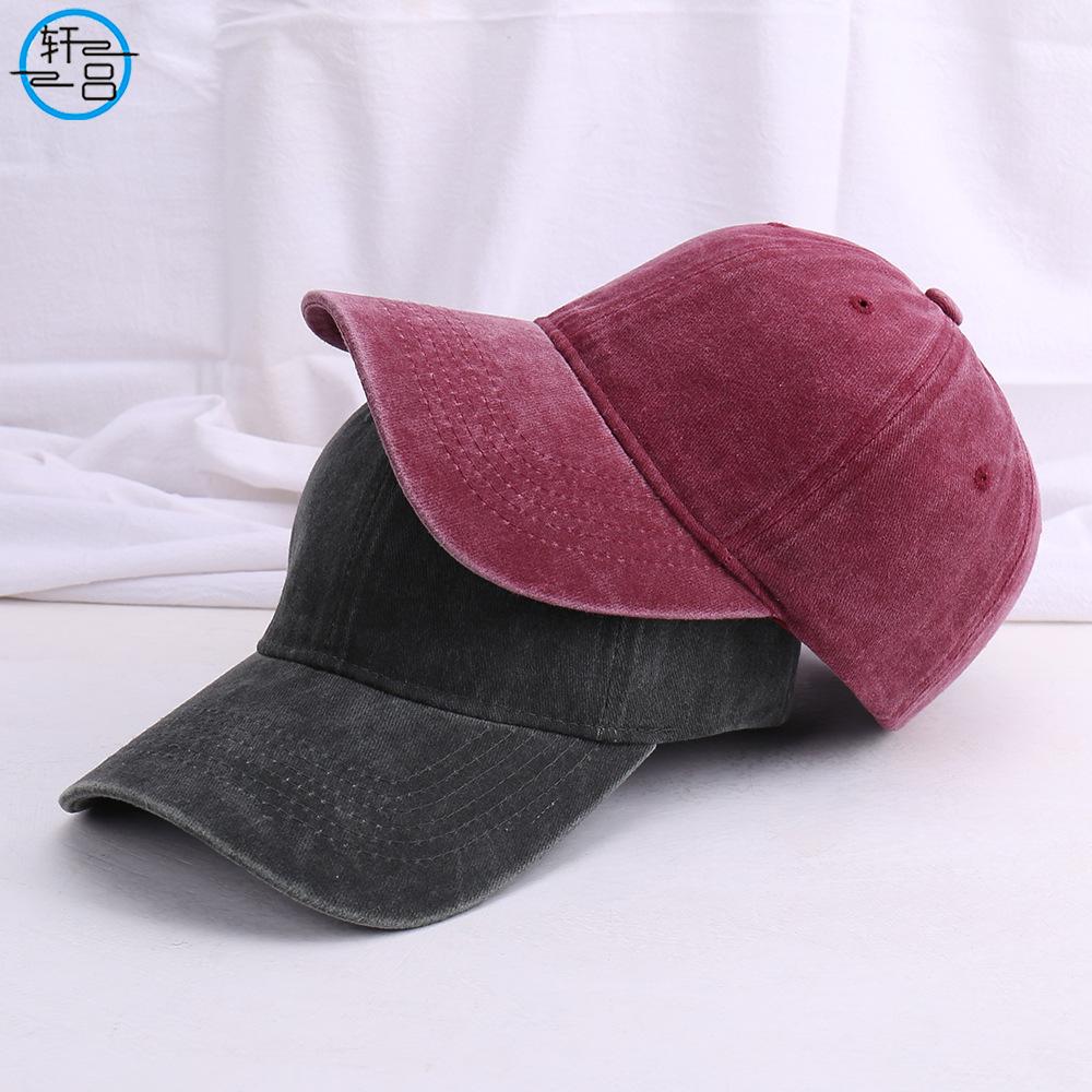 New Spring and Summer Solid Color Simple Washed Soft Top Breathable Baseball Cap Outdoor Travel Leisure Comfortable Sunshade Sunscreen Cap