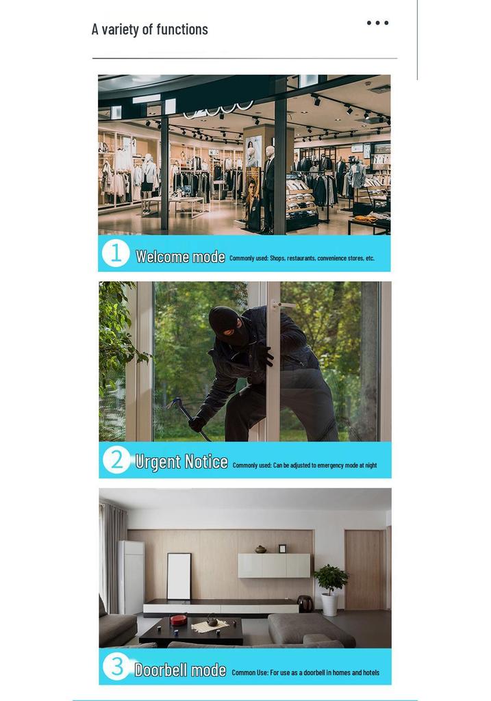 Welcome Door Sensor: Entry Alert & Voice Reminder for Shops