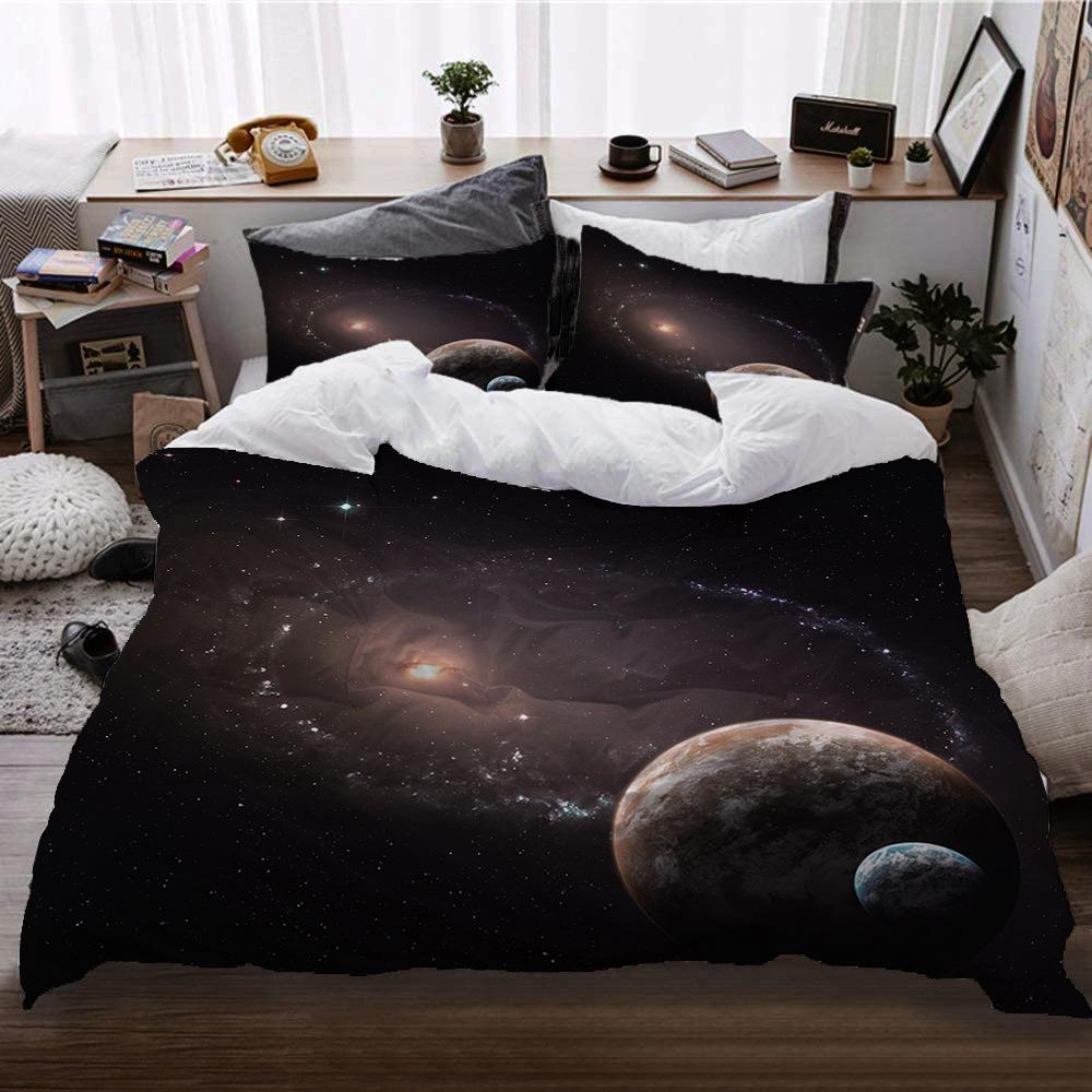 Cosmic Interstellar Wind Bed Three-Piece Set Four-Piece Digital Printing Quilt Cover Pillowcase Sheet