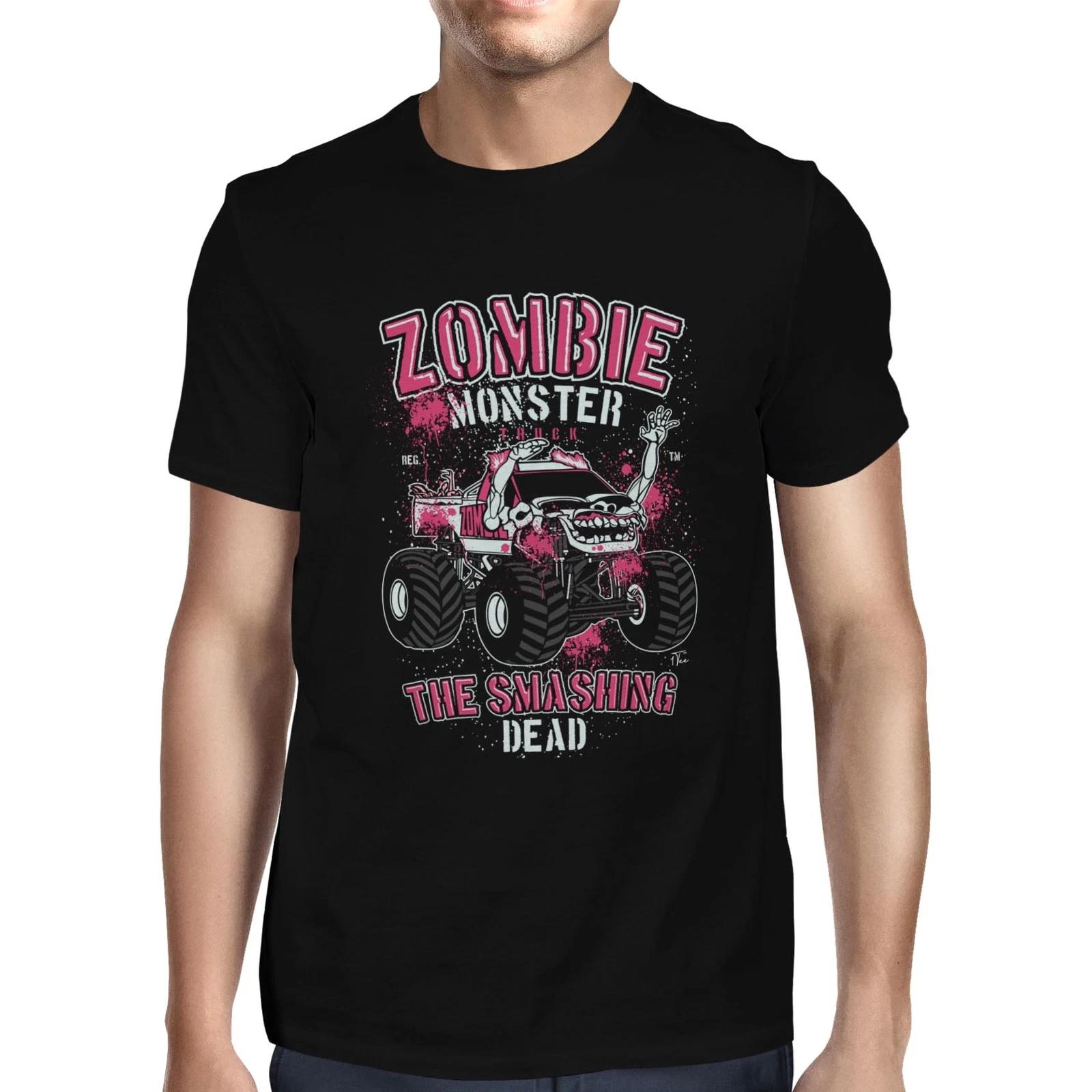 1Tee Mens Zombie Monster Truck T-Shirt XS