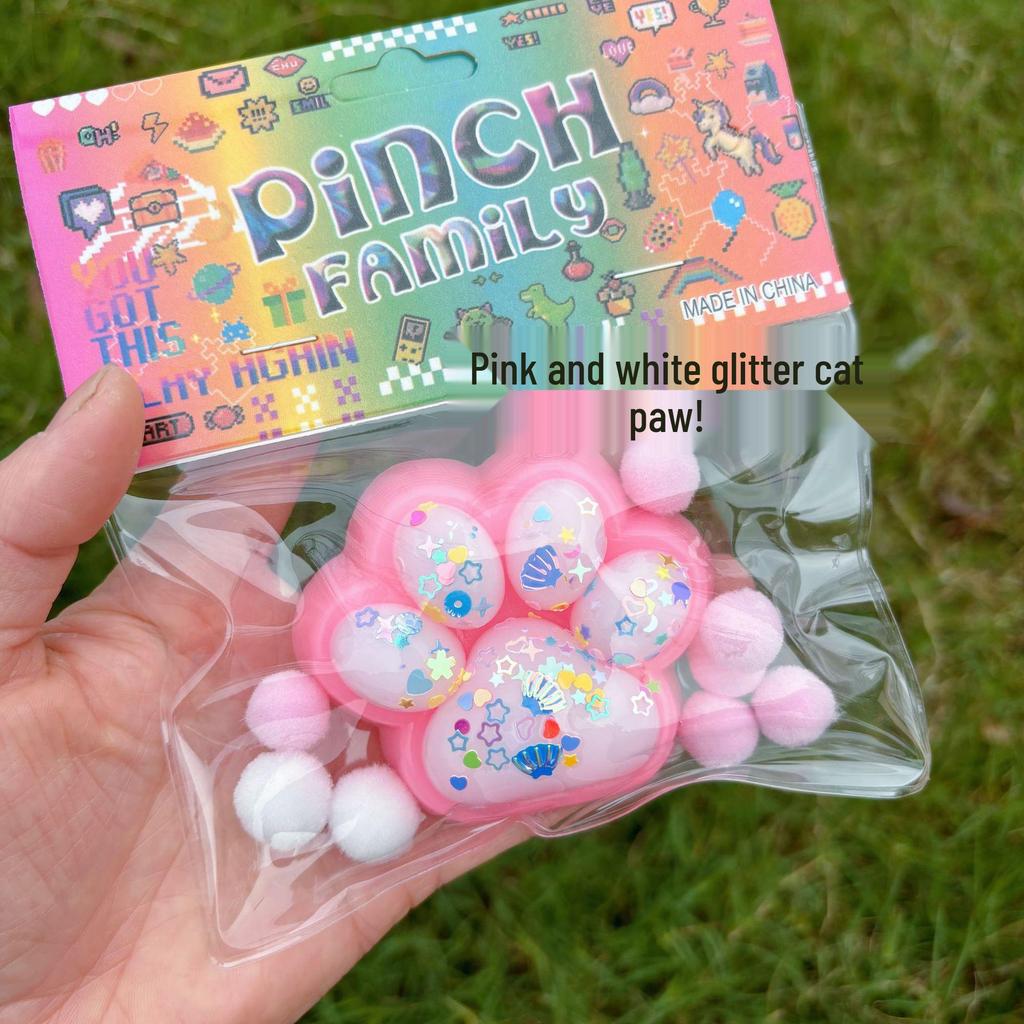 Viral Giant Plush Cat Paw Squishy Toy – Stress-Relief with a Soft, Pinchable Texture