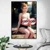 AI painting European and American sexy big breasted naked woman canvas poster uncensored blonde beauty erotic wall art