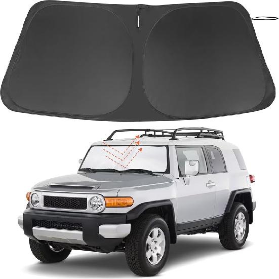 TINGLU Sun Shade For Tesla Model X Tesla X 2016-2024 2025 Accessories Windshield Sun Shade Window Shade UV Rays Protection Sun Visor Cover With