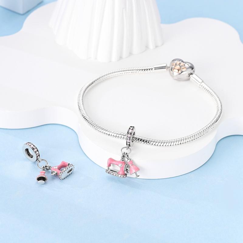 100 Copper Perfume Headphones Pink Princess Daily Charm Bead Charms Bead Charms Compatible With 3mm Authentic Bracelets Fine Do It Yourself Jewellery
