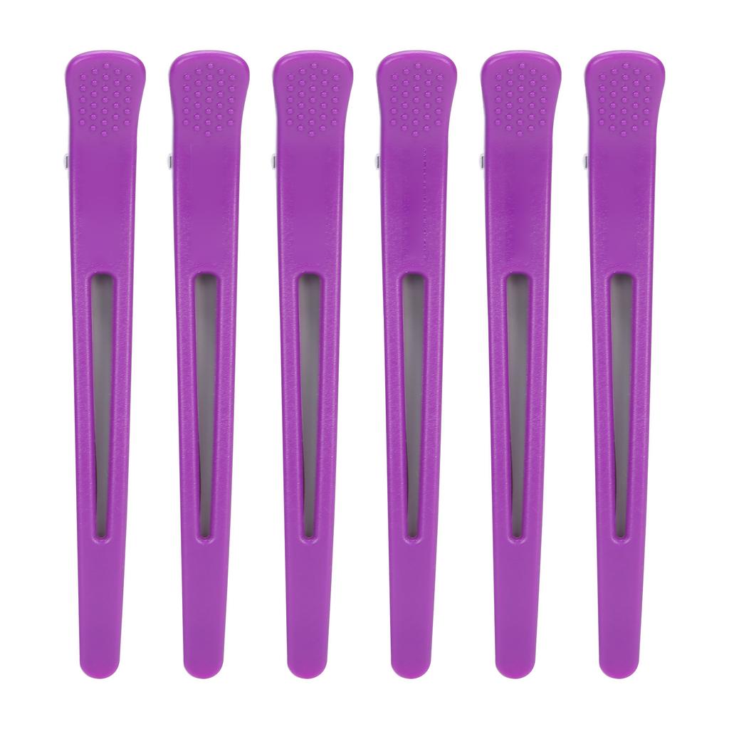 12pcs Makeup Duckbill Hair Clip Hairdressing Partition Sectioning Clips (Blue Purple)