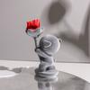 Kneeling Position Flocking Animal Bear Figurine  Birthday Proposal Confession