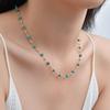 Bohemian Natural Stone Beaded Necklace for Women,Gold Plated Turquoise Rice Bead Choker Necklaces,Fashion Jewelry Gift