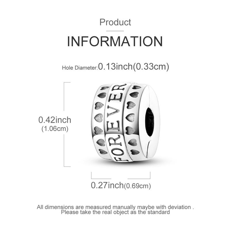 Original Charms Beads Copper Clip Charms Zircon Silicone Spacer Beads Fit Original Bracelet Diy Charm Women Jewelry