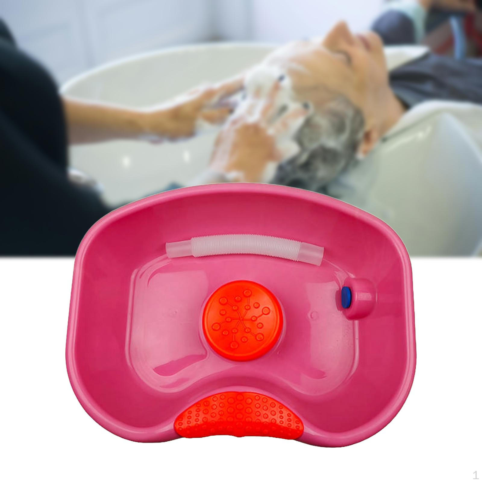 

Прикроватная раковина для мытья волос с шампунем в подносе для раковины со шлангом для гостиной розовый