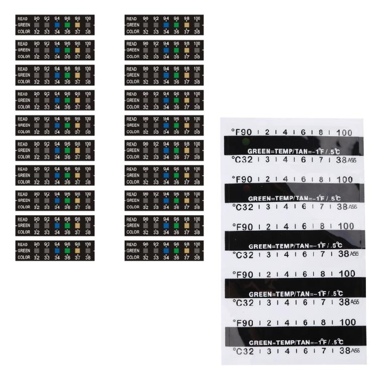 20x Color Changing Temperature Tagsfor Metal Milk Jugs Brewing Thermometer Strip