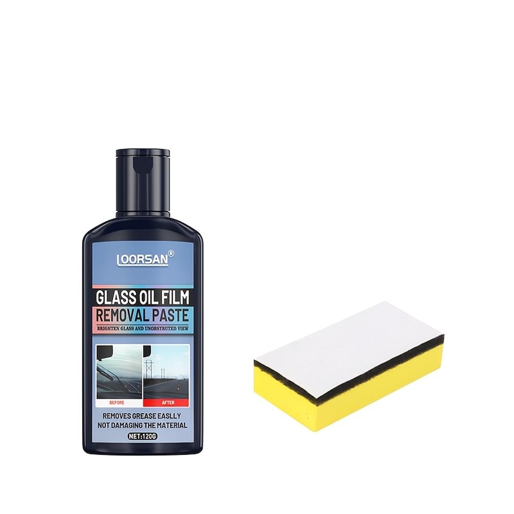 

LOORSAN All-in-One Glass Oil & Oxidation Remover Cream - Windshield Renewal, Streak-Free Formula for Clear Vision, Car Window &